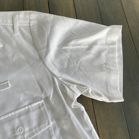 Disney Worldwide Services Cast Member White Button Short Sleeve Mens Large (N8) - Picture 4 of 9